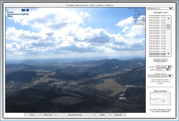 Milešovka webcam